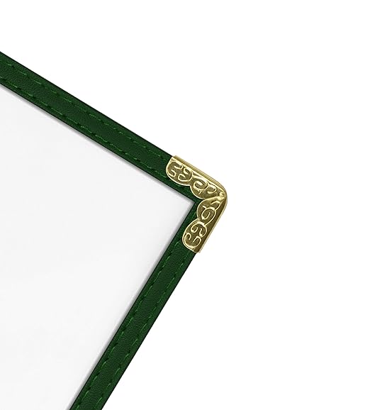 Goodsmart Restaurant Menu Covers – 25 Pack Green 8-View Booklet 8.5" x 14" - Image 2
