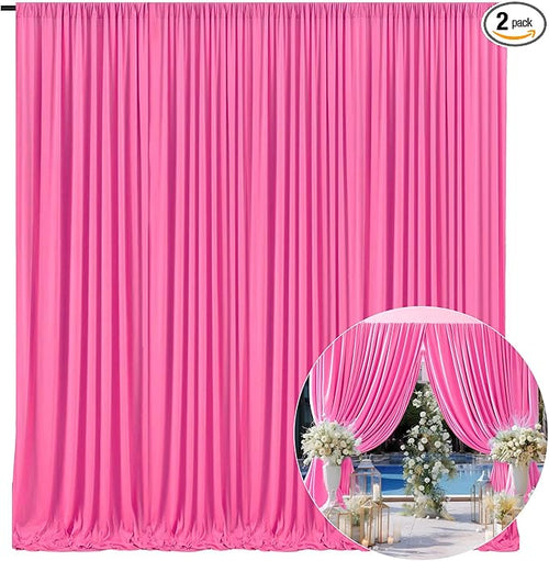 10 x 10 Feet Pink B Backdrop Curtain by ZEBMOON