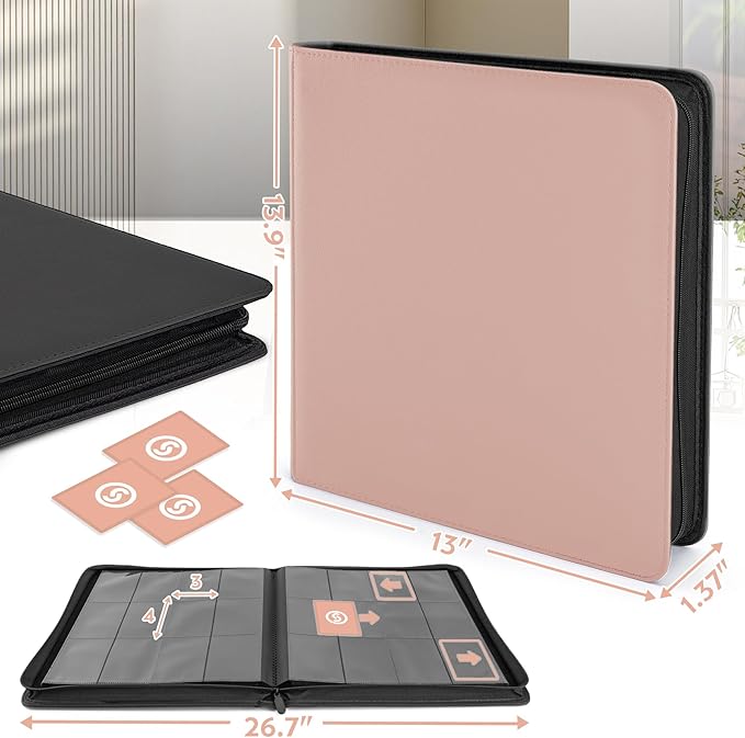 SMYV 12 Pocket Trading Card Binder, Premium PU Cover Card Binder - Image 2