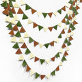 Jungle Party Decoration Sage Green Brown Beige Felt Hanging Triangle Mini by pinkblume