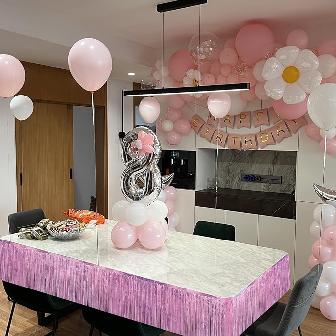 Laser Pink Birthday Decorations Tinsel Garland Parade Float Decorations - Image 4