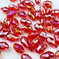 50pcs 10x15mm Teardrop Crystal Glass Beads Vertical Hole Faceted Glass Teardrop by ChooseBeadsChooseHonkoolly