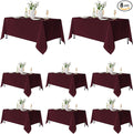 Fitable 8 Pack Rectangle Tablecloths: Stain Resistant Wrinkle Free Fabric Table by Fitable