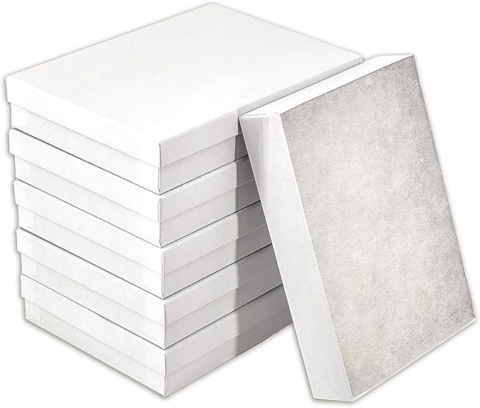 TheDisplayGuys - 25-Pack #53 Kraft Paper Cardboard Gift Boxes/Jewelry Cases w. - Image 8