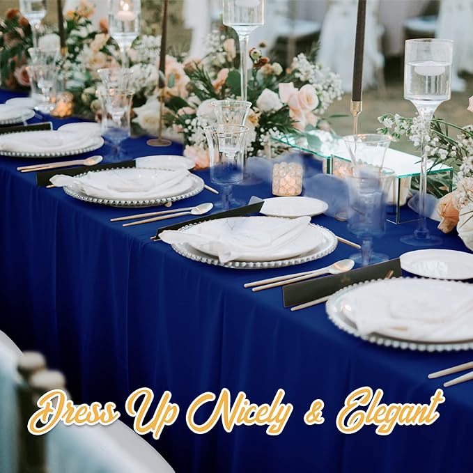 BRILLMAX 10 Pack Navy Blue Tablecloths - Image 8