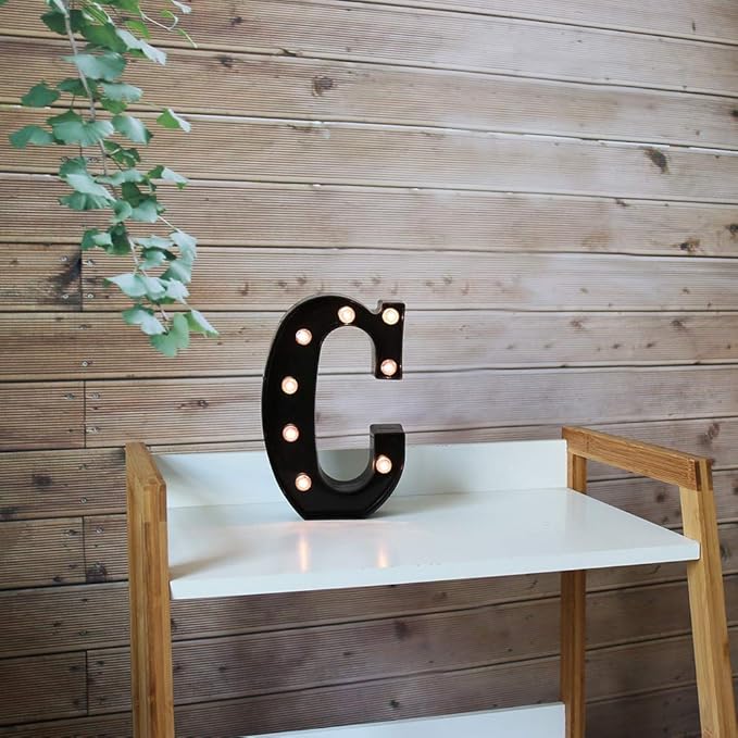 OYCBUZO Light Up Black Alphabet Marquee Letters Sign LED Marquee Number Lights - Image 3