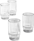 Serene Spaces Living Ribbed Glass Votive Holders – Elegant Pleated Candle by SereneSpacesLiving