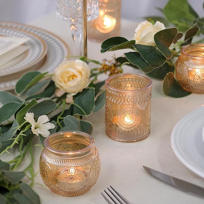 DARJEN Gold Votive Candle Holders Set of 36 - Image 6