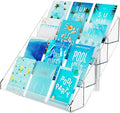 PecMuikee Greeting Card Display, 4 Tiers Clear Acrylic Sticker Display Stand by PecMuikee
