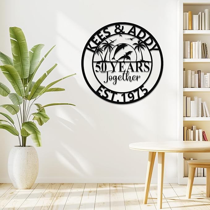 Personalized 50th Wedding Anniversary Sign Gifts - Image 2