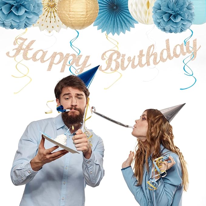 Light-Dusty Blue Beige-Champagne Women Birthday-Decorations - Image 7