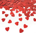 Heart Confetti Red Valentine's Day Table Confetti Metallic Foil by Werich