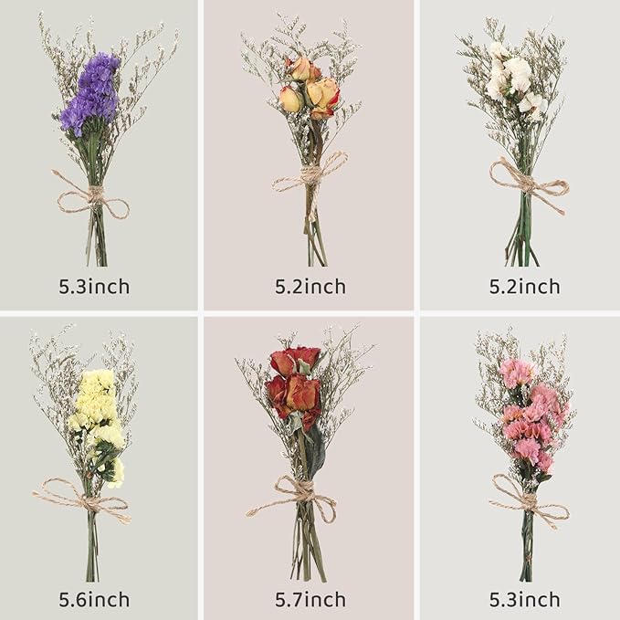 12/24 Pack Dried Flowers for Vase Various Mini Bouquet Dried Small Wildflowers - Image 3