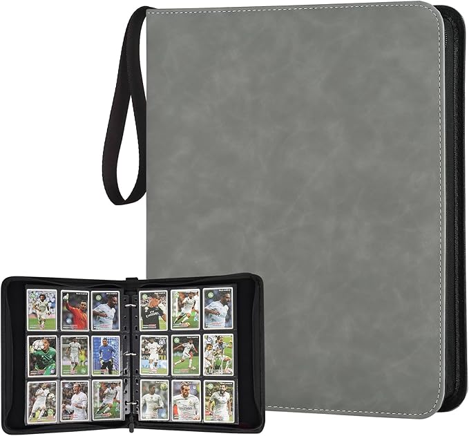 Trading Card Binder, Premium 9 Pocket Card Binder, 720 Double Sided Pocket PU by GERMUN