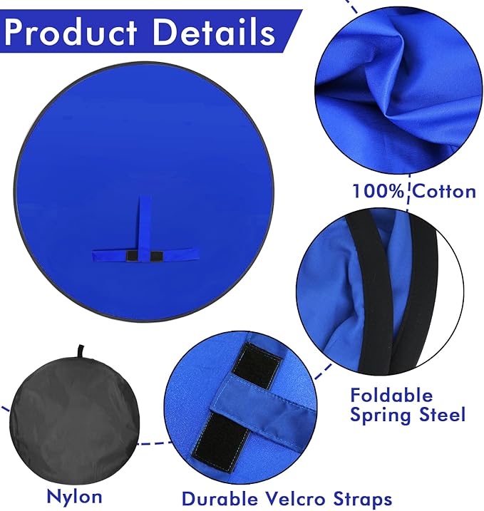 Portable Blue Screen Chair, 57 in BlueBackdrop - Image 3