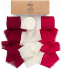 Vitalizart Red Handmade Chiffon Silk Ribbon Fringe 1.5" x 21 Yd Frayed Edges by Vitalizart