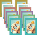 CRUGLA 12 Packs Colorful 4x6 Magnetic Picture Frames by CRUGLA