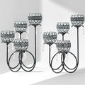 4 Arms Crystal Candelabra Tealight Holder by kehail