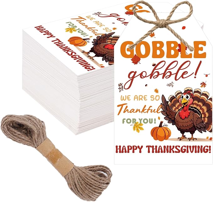50Pcs Happy Thanksgiving Gift Tags by SerpizePaty