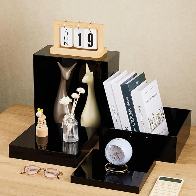 Leinuosen 7 Pcs Large Buffet Risers Set 6" to 12" Acrylic Display Box Catering - Image 3