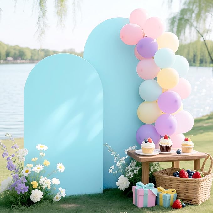 Ledido Wedding Arch Backdrop Cover 6FT 7.2FT Arch Covers 2Set Fitted Stretchy - Image 5