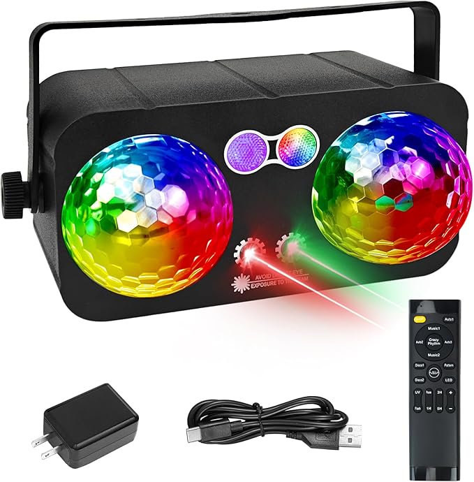 6 in 1 Party Lights Disco Ball Light Dj Disco Lights LED Stage Strobe Lights by Pocrsret