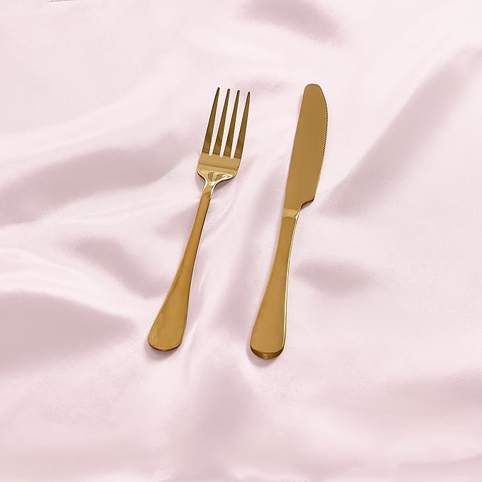 12 Pieces Light Pink Satin Napkins, Silky Soft Smooth Washable Napkins - Image 5
