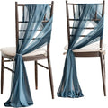 Ling's moment Wedding Chair Sashes Cover Aisle Decorations Draping Fabric by LingsMoment