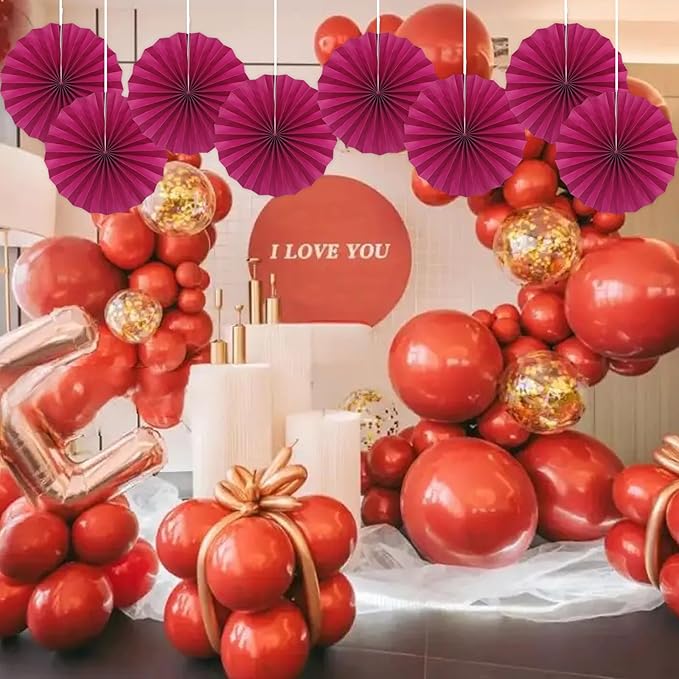 Red Party Decorations, Paper Decorations - Image 4