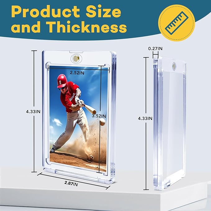 40ct Magnetic Card Holders, 35pt One Touch Card Holder, U-V Protection Hard - Image 2