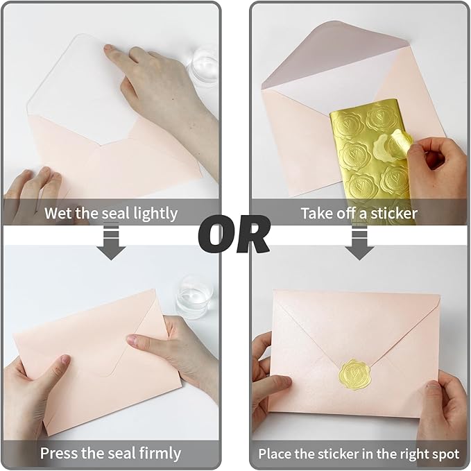 50 PCS Pearl Pink A7 Envelopes - Image 3