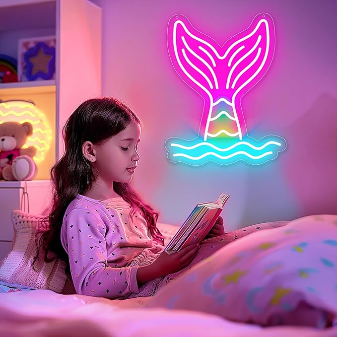 Mermaid Tail Neon Sign Dimmable Mermaid Neon Signs - Image 2