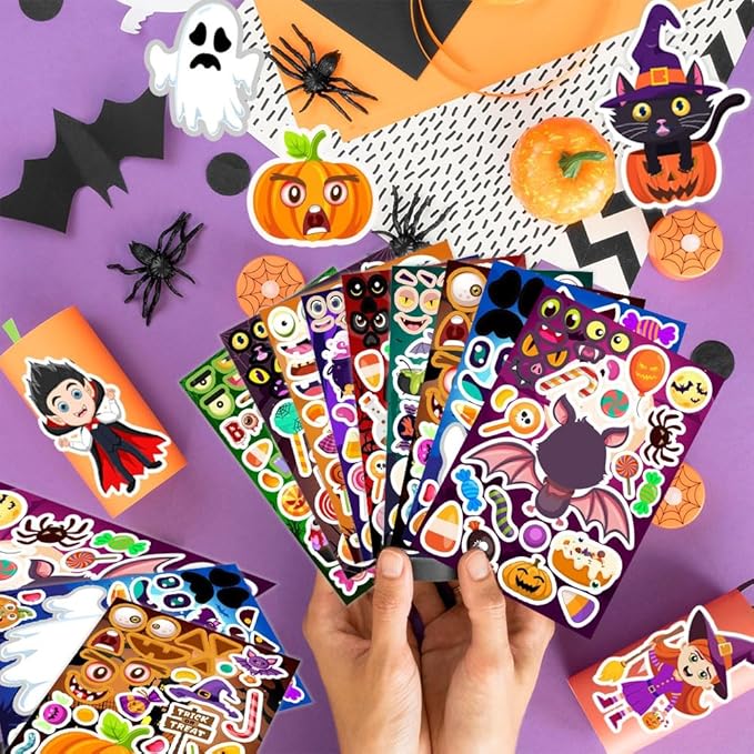 36 Sheets Halloween Stickers for Kids, Make Your Own Halloween Stickers - Image 4