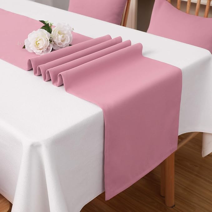 DUALIFE Valentines Day Table Runner 14x72 Inch Pink Table Runner Wedding - Image 8