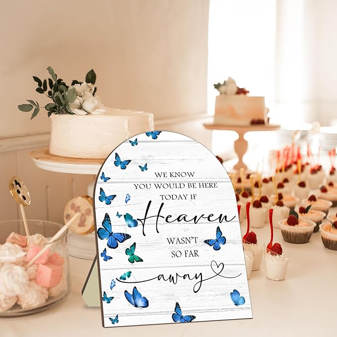 Memorial Sign for Wedding, Bridal Shower Table Decorative Sign, We Know You - Image 3