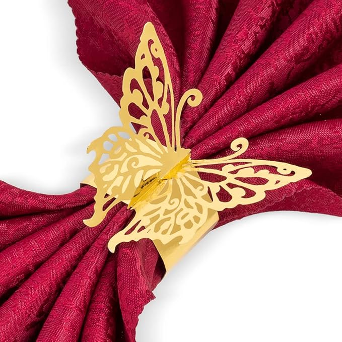 150PCS Butterfly Napkin Rings for Luxury Banquet Style, Reusable Paper Napkin by NPKRRSK