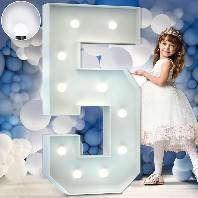 Marquee Numbers 4 Feet Tall Big Light Up Numbers 5th 25th 50th Birthday by Letsmakeitimpressive