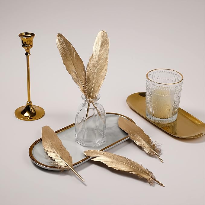 Larryhot Gold Goose Feathers for Crafts - Image 3