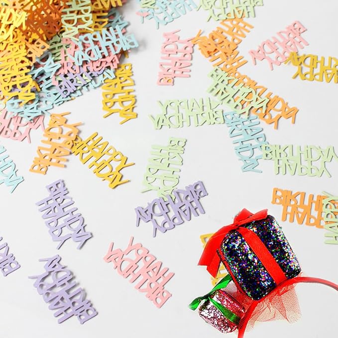 Multi-color Birthday Confetti Happy Birthday Party Table Decorations Cute - Image 3