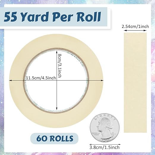 Masking Tape Bulk General Purpose Masking Painting Tape 55 Yards - Image 3