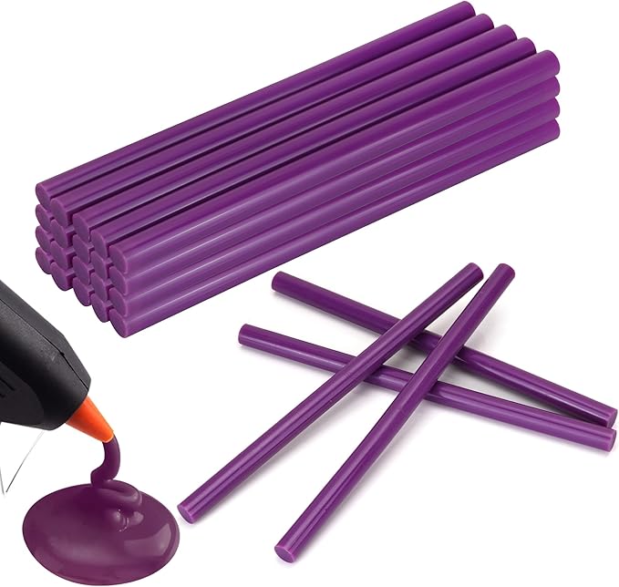 MATUFF Purple Hot Glue Sticks Full Size 0.43” Dia x 8” Long, All-Purpose by MATUFF