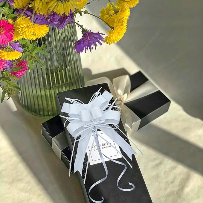 WEWILUCK White Gift Bow, Big White Pull Bows - Image 6