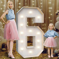 4FT Marquee Light Up Numbers 6, Party Decoration Large Marquee Light Up Letters by Teebloom