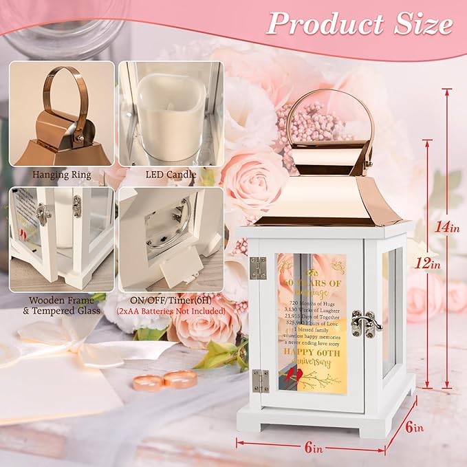 60th Wedding Anniversary Lantern - Image 2