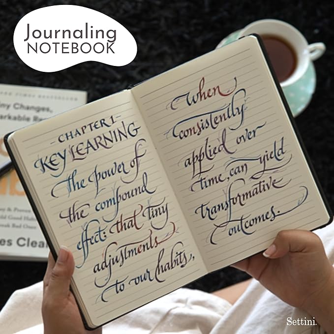 SETTINI Lined Journal, 192 Archival-Quality Pages, QuillEase Bleed-Free Paper - Image 6