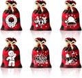 CCINEE 36Pcs Christmas Buffalo Plaid Drawstring Bags Red and Black Plaid Xmas by CCINEE