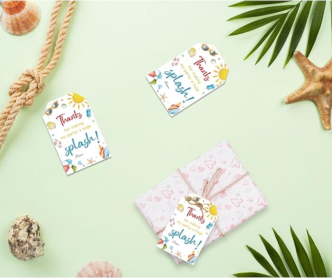 50pcs Summer Beach Thank You Tags - Image 5
