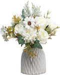 Epicpetal Fake Flowers in Vase, Artificial Pink Flowers in Vase by Epicpetal