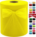 Yellow Tulle Fabric Rolls 6 Inch by 200 Yards Fabric Spool Tulle Ribbon by IONTACH