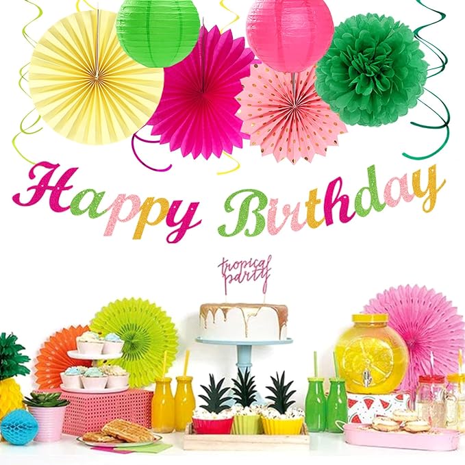 Hawaiian Luau Birthday Party-Decorations Supplies - Image 4